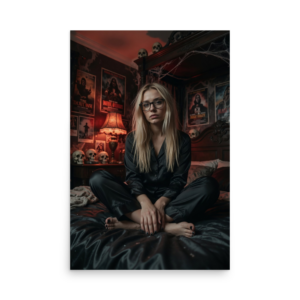 Haunted Grace Artistic Portrait Poster