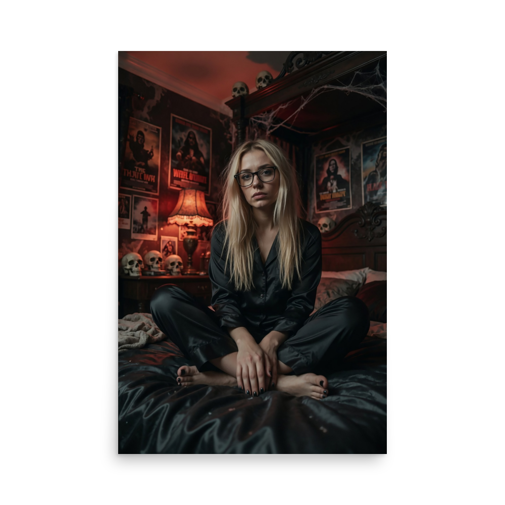 Haunted Grace Artistic Portrait Poster