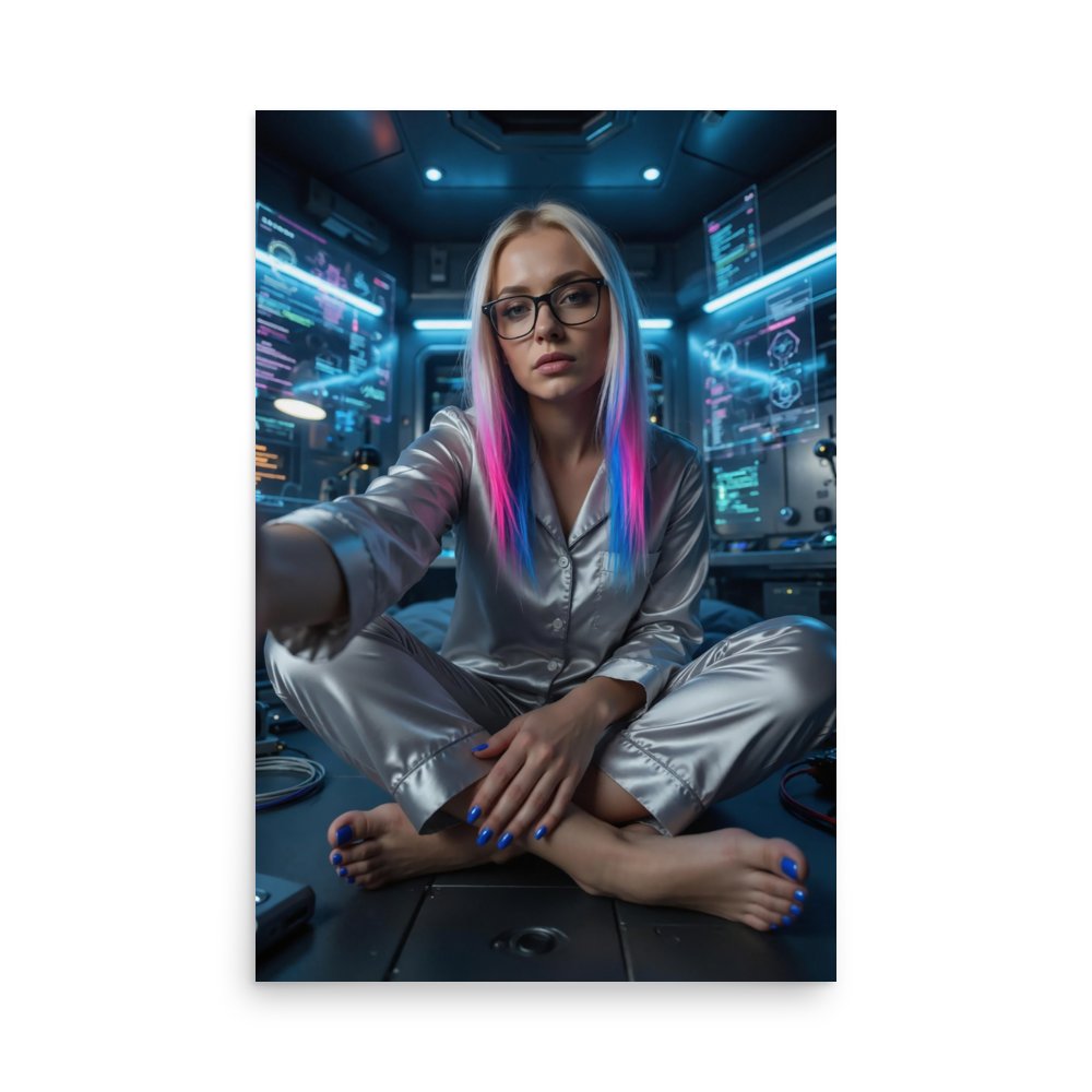 Glitch & Glow Futuristic Wall Art