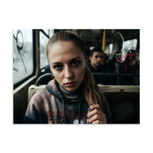 On the Bus, Hoodie Up... Bored