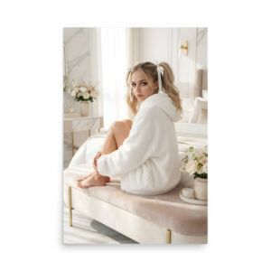 Hoodie, Bare Feet, Bedroom, Looking